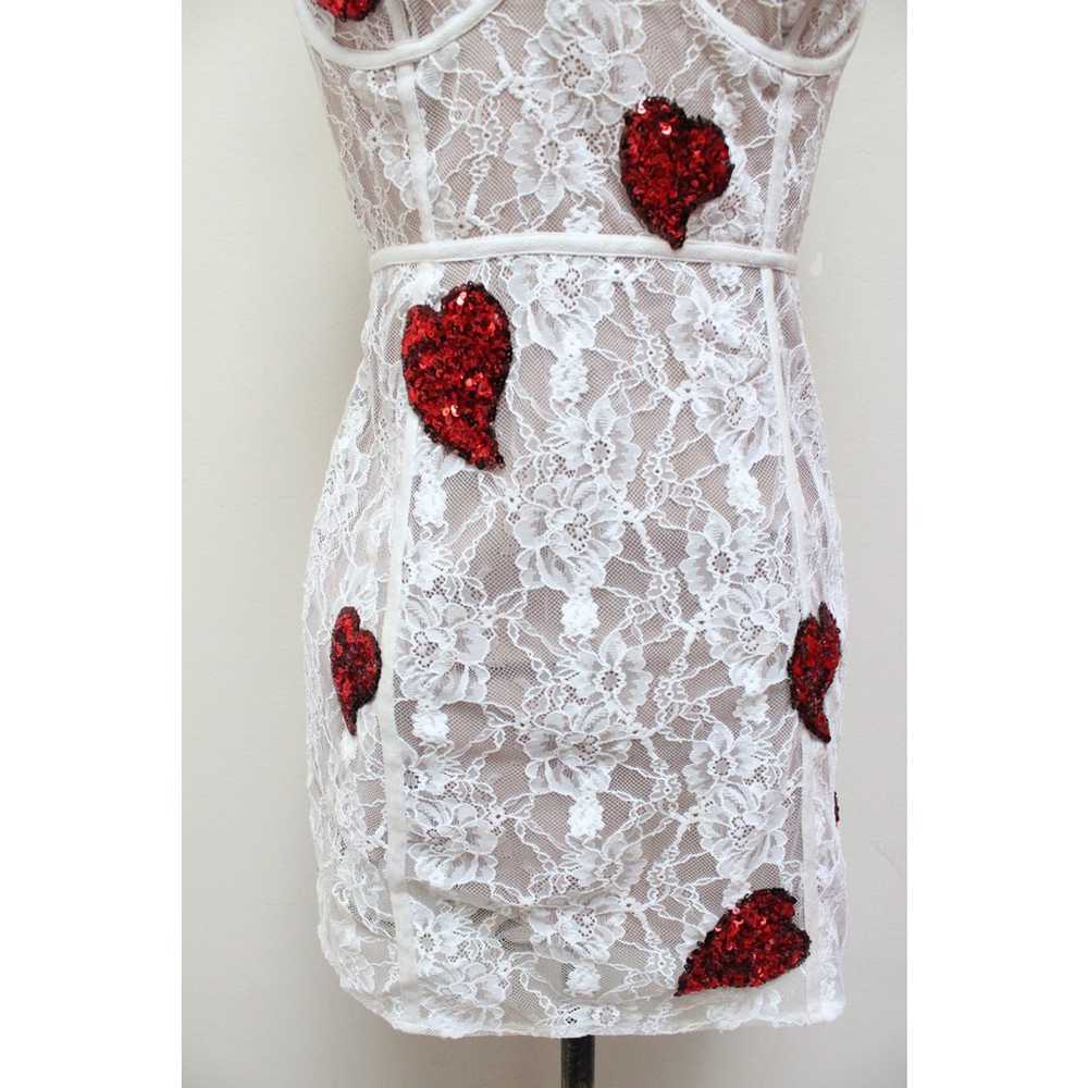 For Love & Lemons Christy White Lace Heart Sequin… - image 3