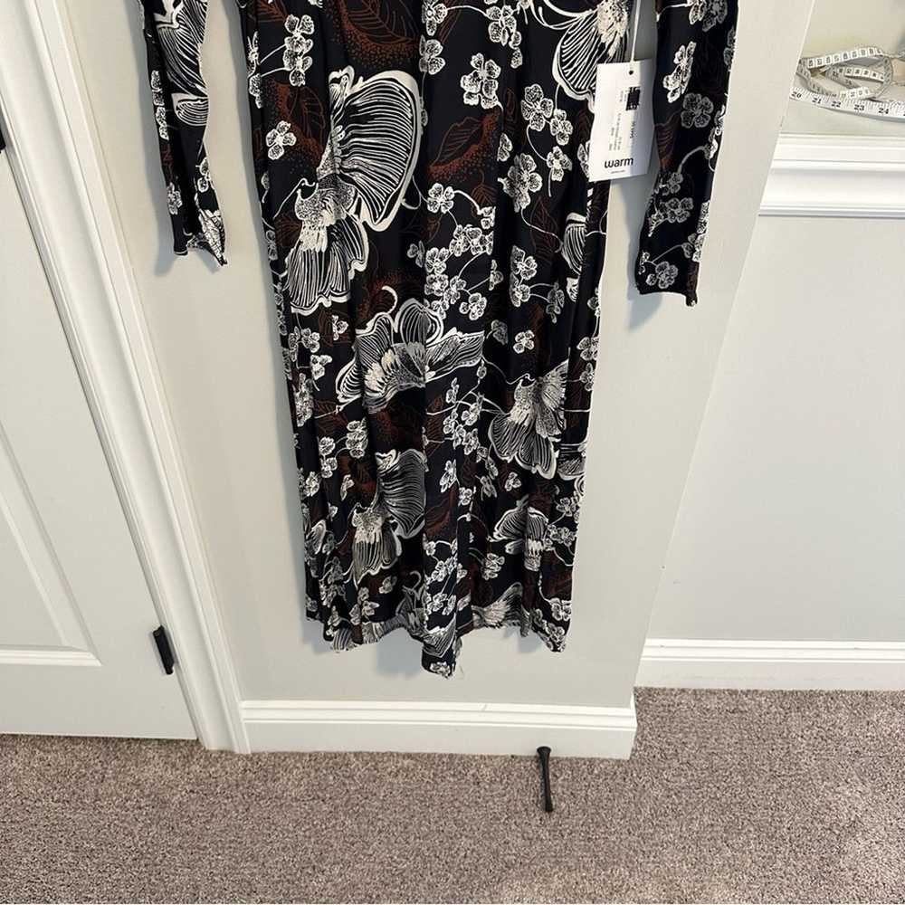 NWT WARM NY Black Floral Long Sleeve Maxi Dress 0 - image 10