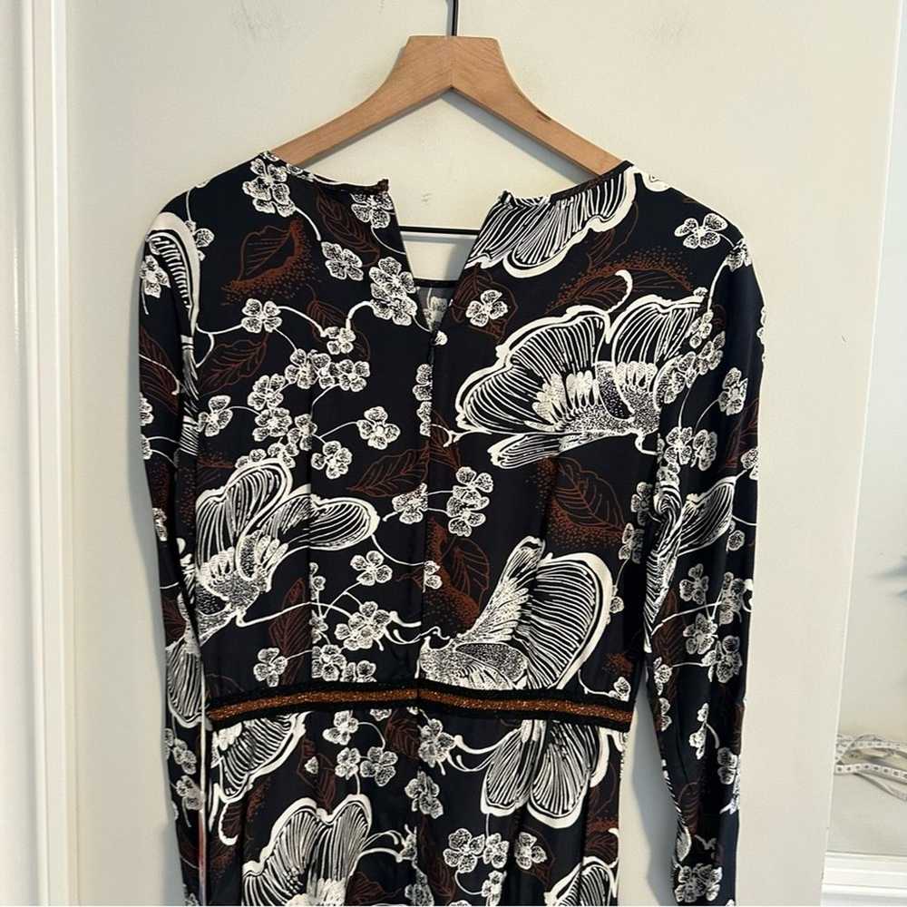NWT WARM NY Black Floral Long Sleeve Maxi Dress 0 - image 6