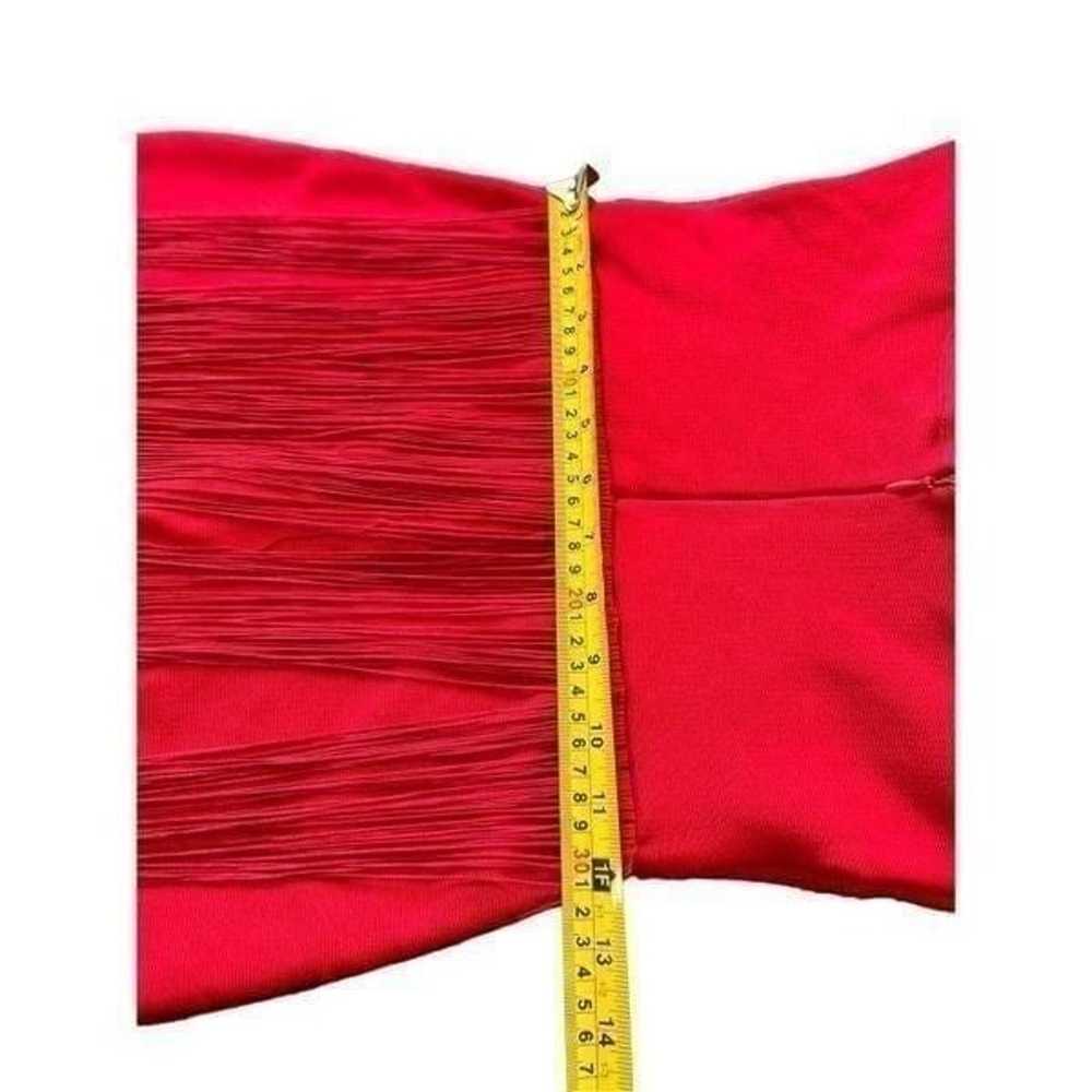 Marciano Red Fringe Corset Dress XS - image 3
