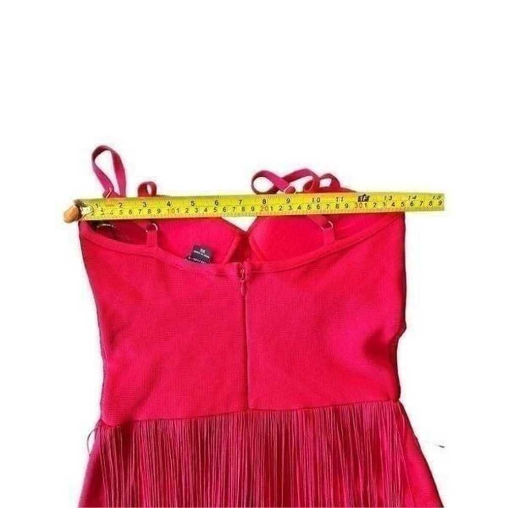 Marciano Red Fringe Corset Dress XS - image 4
