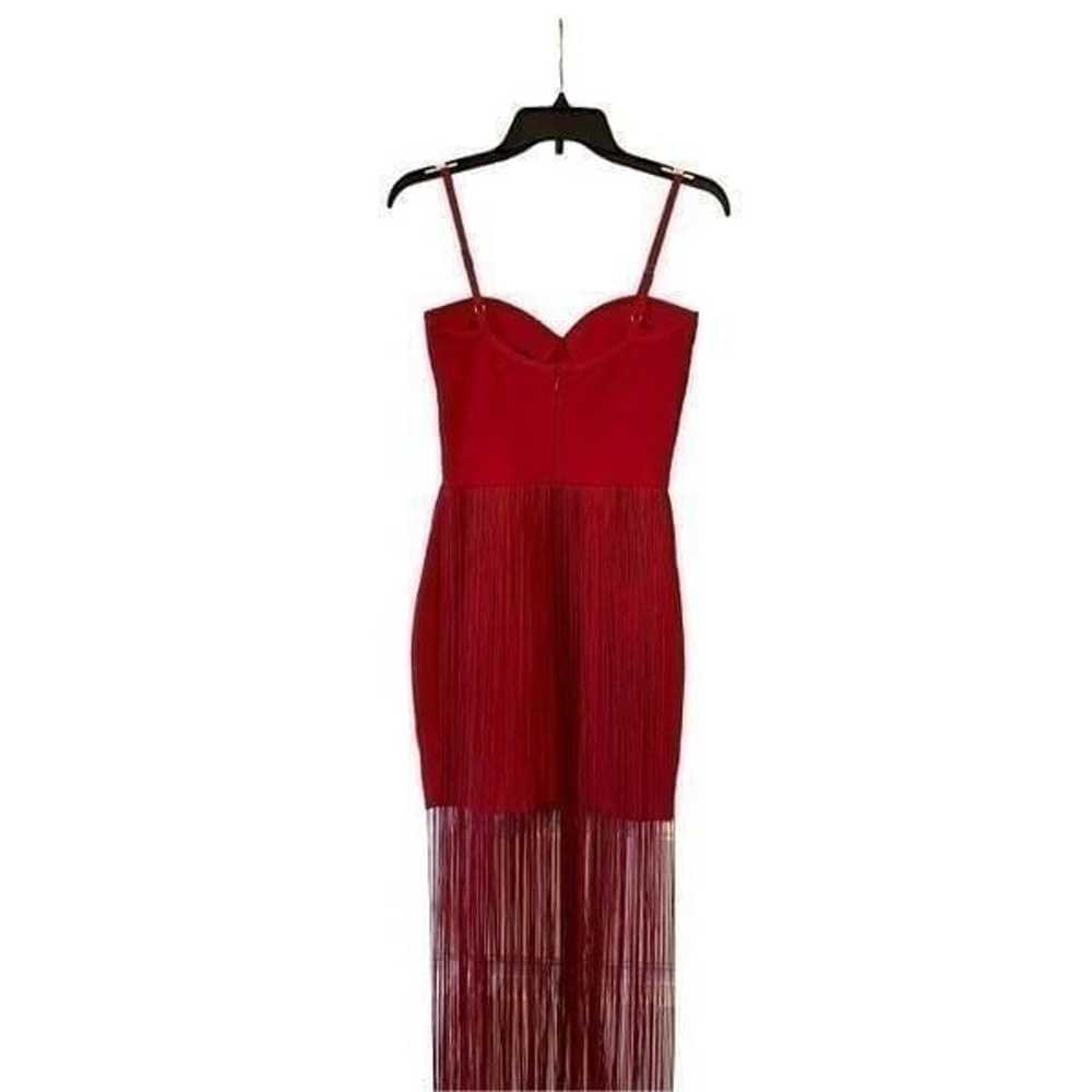 Marciano Red Fringe Corset Dress XS - image 5