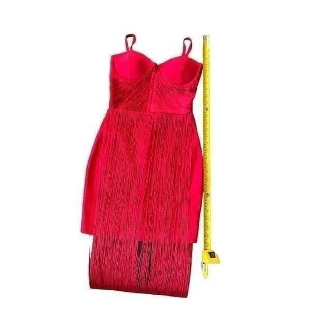 Marciano Red Fringe Corset Dress XS - image 6