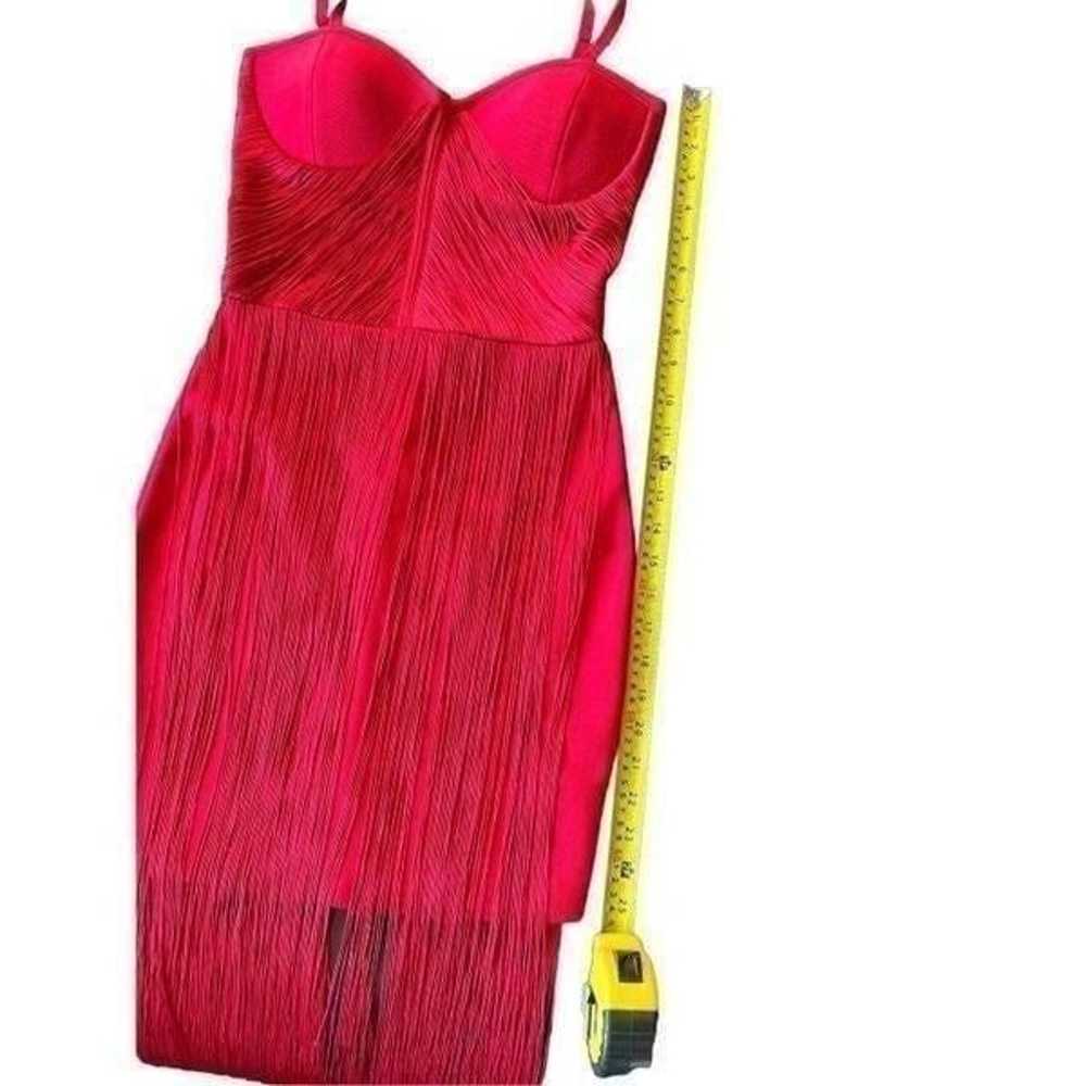 Marciano Red Fringe Corset Dress XS - image 7