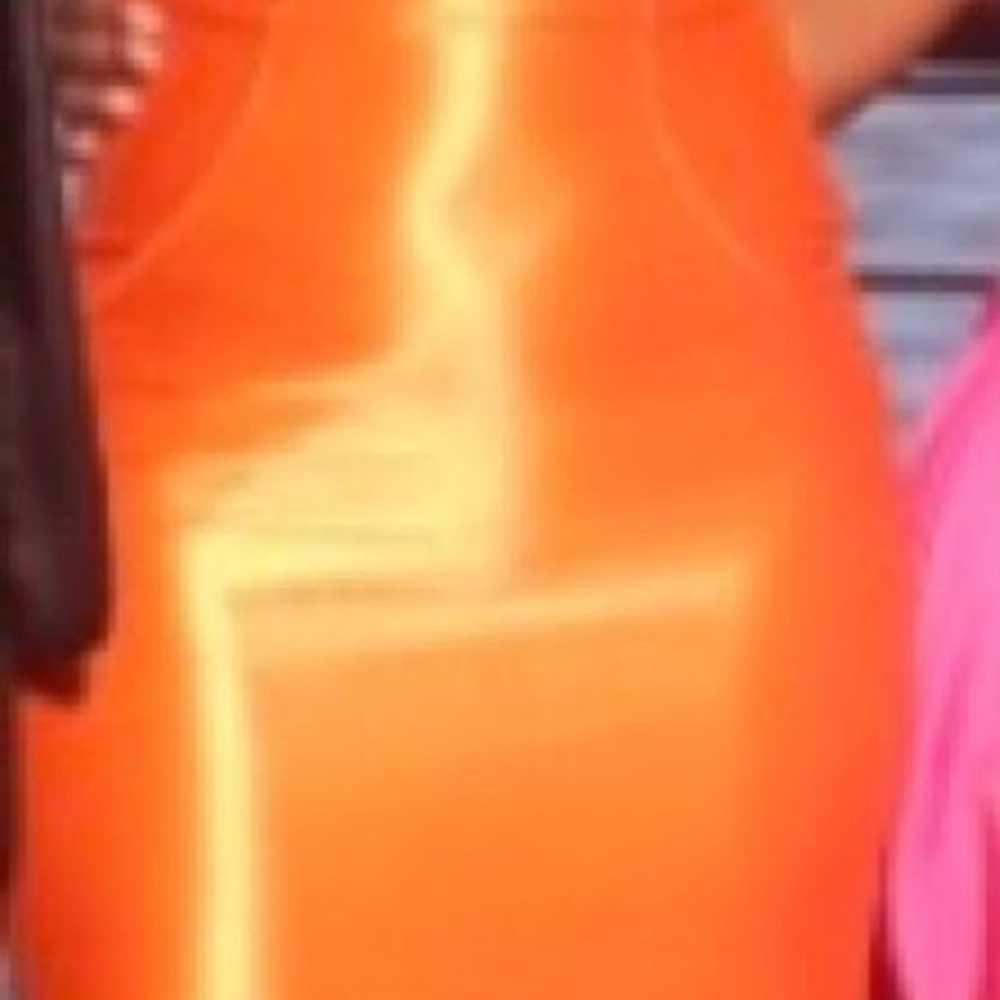 orange satin Madison James prom dress - image 4