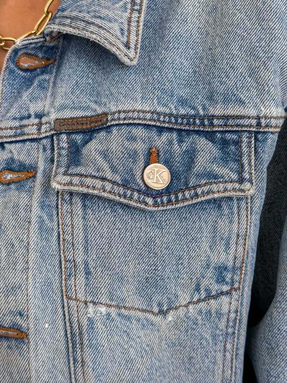 Vintage Calvin Klein Denim Jacket - Bleu - image 3