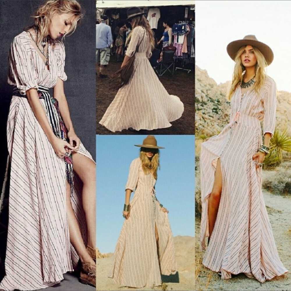 Spell & The Gypsy Island Boho Striped Dress - image 4