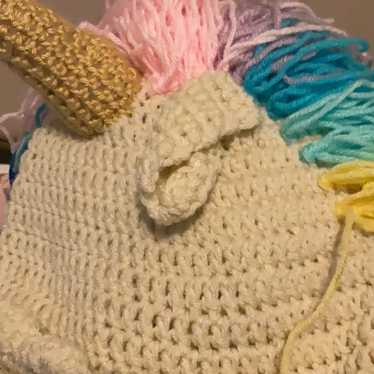 Handmade Crochet Unicorn Hat - image 1
