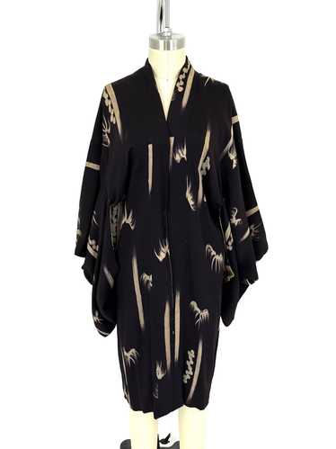 40s Silk Crepe Paintbrush Kimono* - image 1