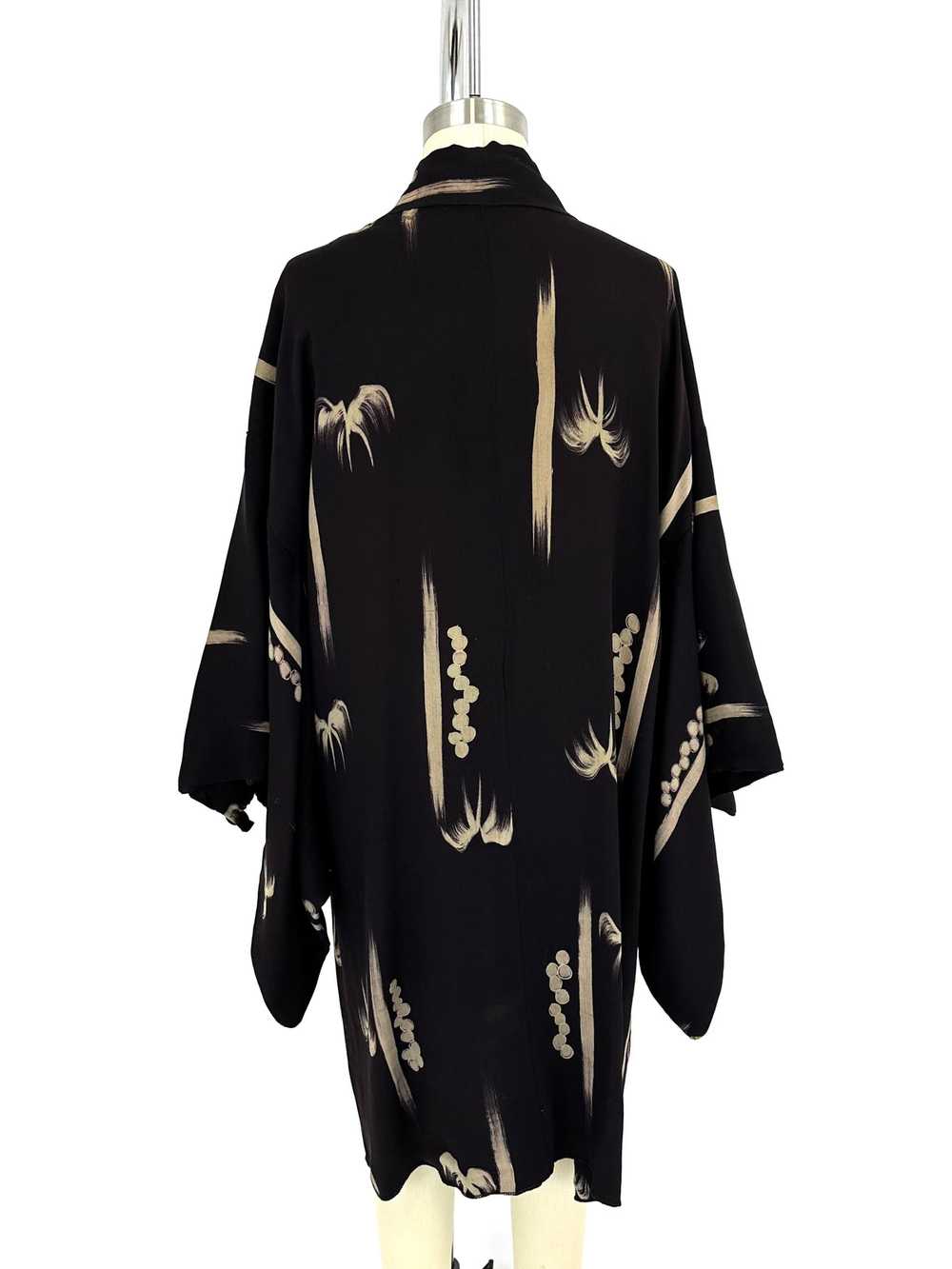 40s Silk Crepe Paintbrush Kimono* - image 3