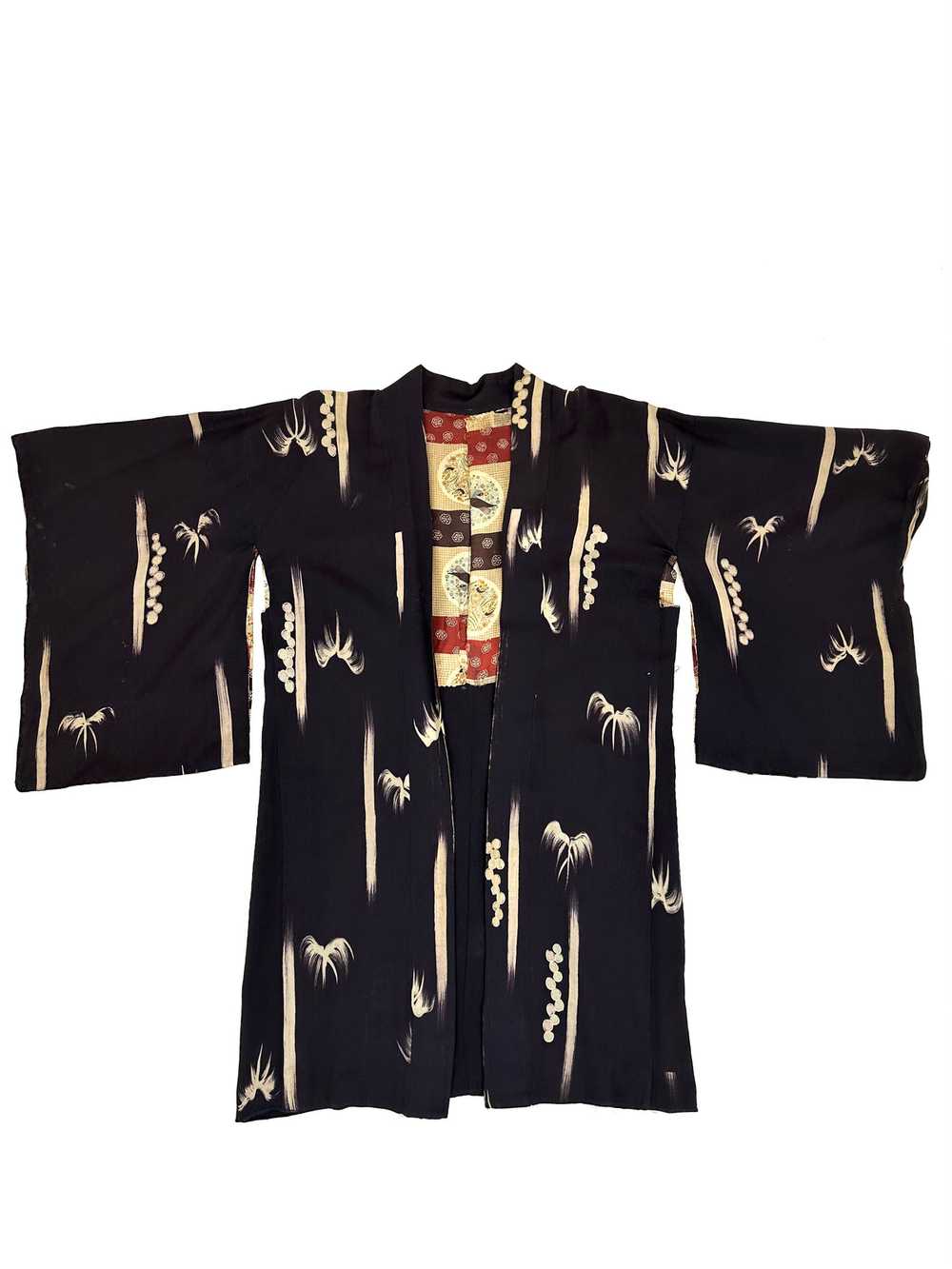 40s Silk Crepe Paintbrush Kimono* - image 5