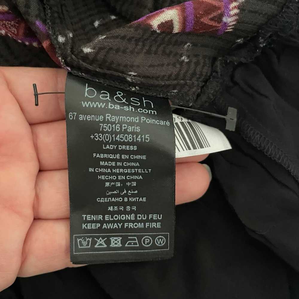 Ba&sh robe catia printed puff sleeve ruffle mini … - image 8