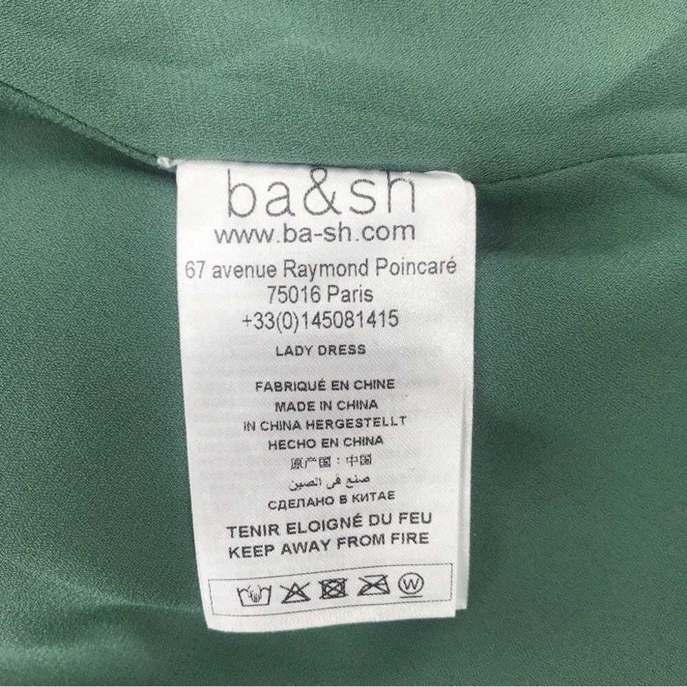 Ba&sh LONG PERLA OPEN BACK DRESS LIGHT GREEN WOME… - image 7