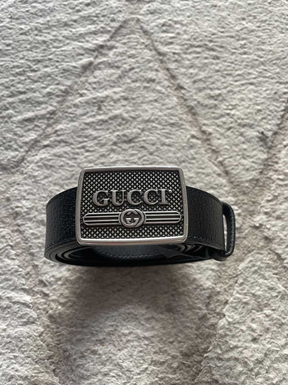 Gucci Gucci Logo Plaque Buckle Classic Belt Vinta… - image 1