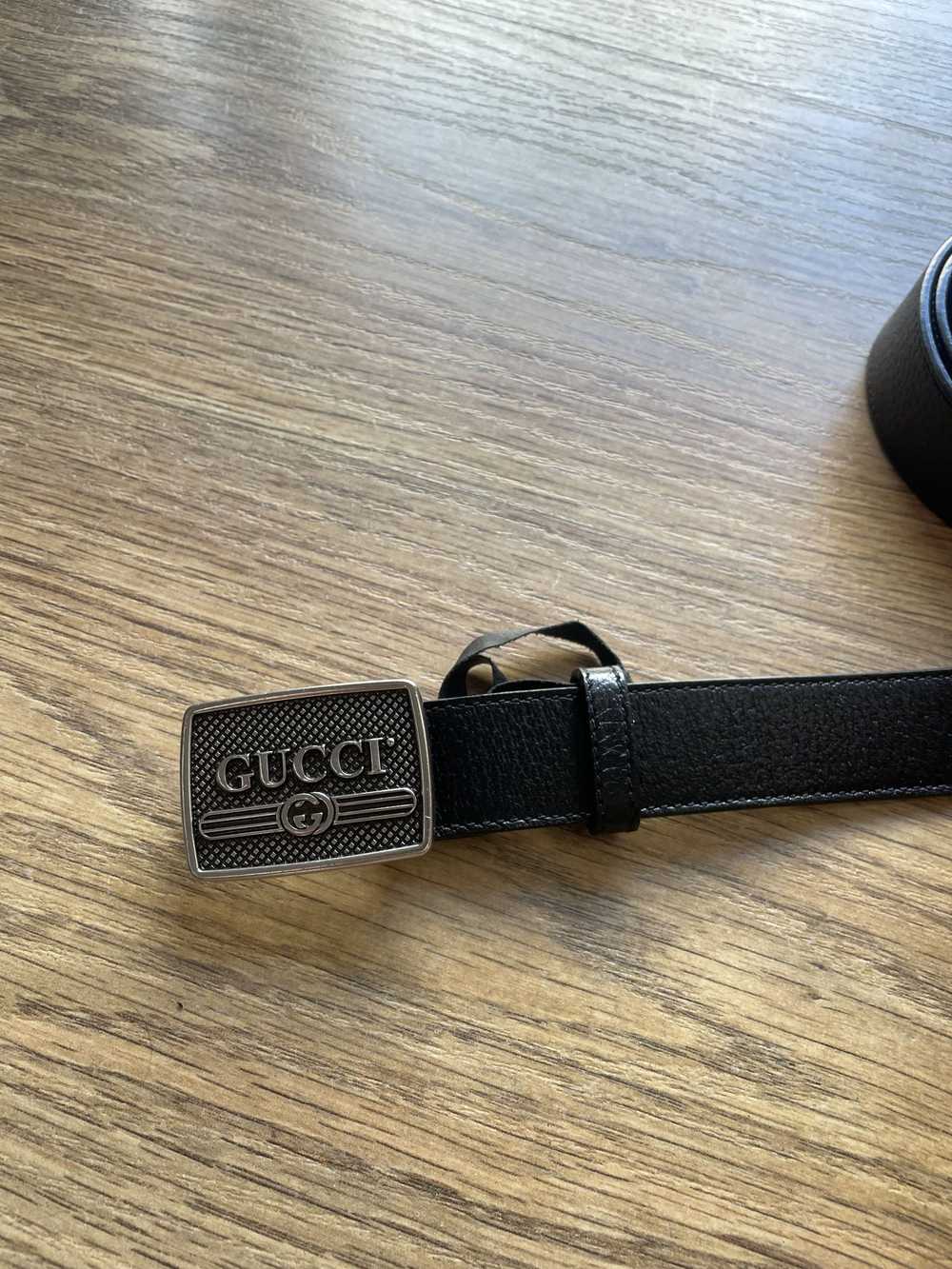 Gucci Gucci Logo Plaque Buckle Classic Belt Vinta… - image 3