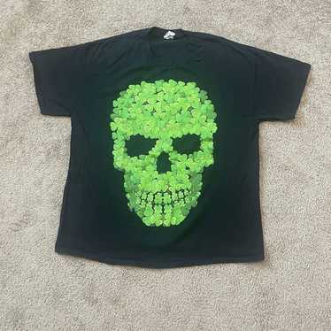 Clover Skull - Graphic T-Shirt - Size XL - Mens Bl