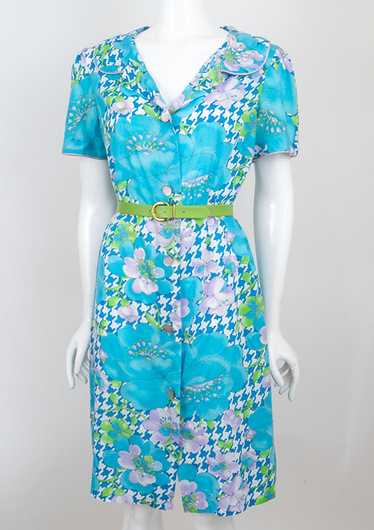 1960s Mod Flower Print House Dress