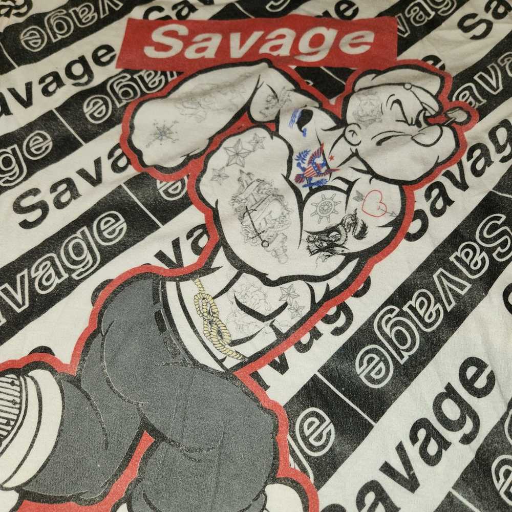 Popeye The Sailor Man Savage Tshirt Size Medium - image 2