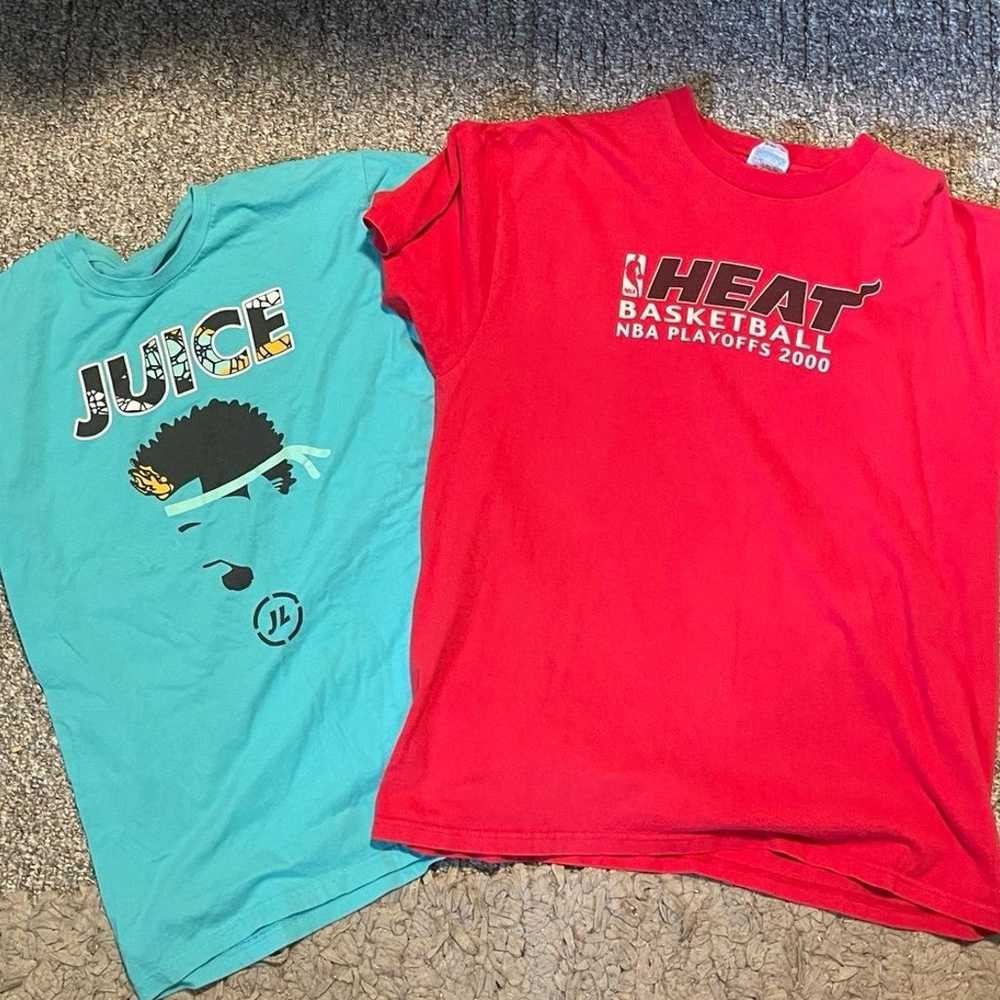 Miami dolphins and Miami heat shirt bundle - image 1