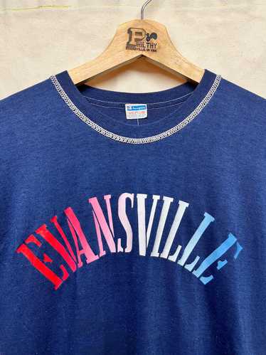 Vintage Evansville Gradient Print Champion Blue Ba