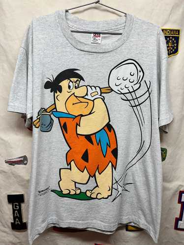 Vintage Fred Flintstone Golf Big Print T-Shirt: XL