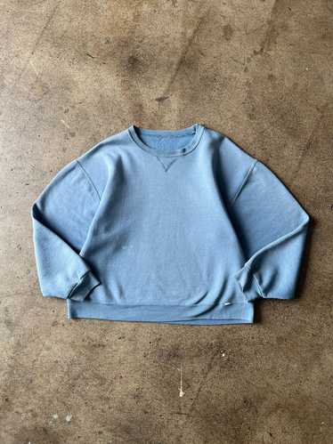 1990s Faded Light Blue Crewneck Sweatshirt