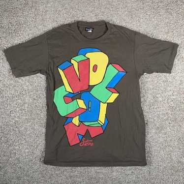 Volcom Block Letter T-Shirt Mens Size Large Brown… - image 1