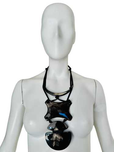 Vintage Yves Saint Laurent Horn Bib Necklace