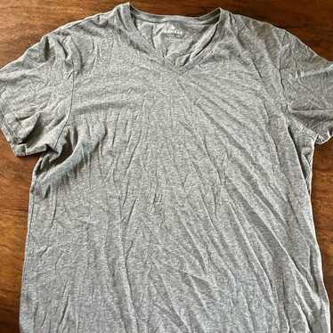 Bombas heathered grey short sleeve men's v neck t… - image 1