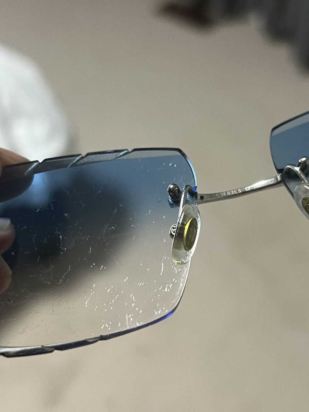 Cartier Cartier rimless diamond cut sunglasses Bi… - image 7