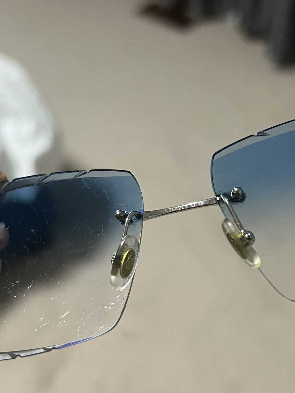 Cartier Cartier rimless diamond cut sunglasses Bi… - image 8