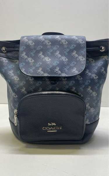 Coach Jes Leather Horse & Carriage Backpack Blue