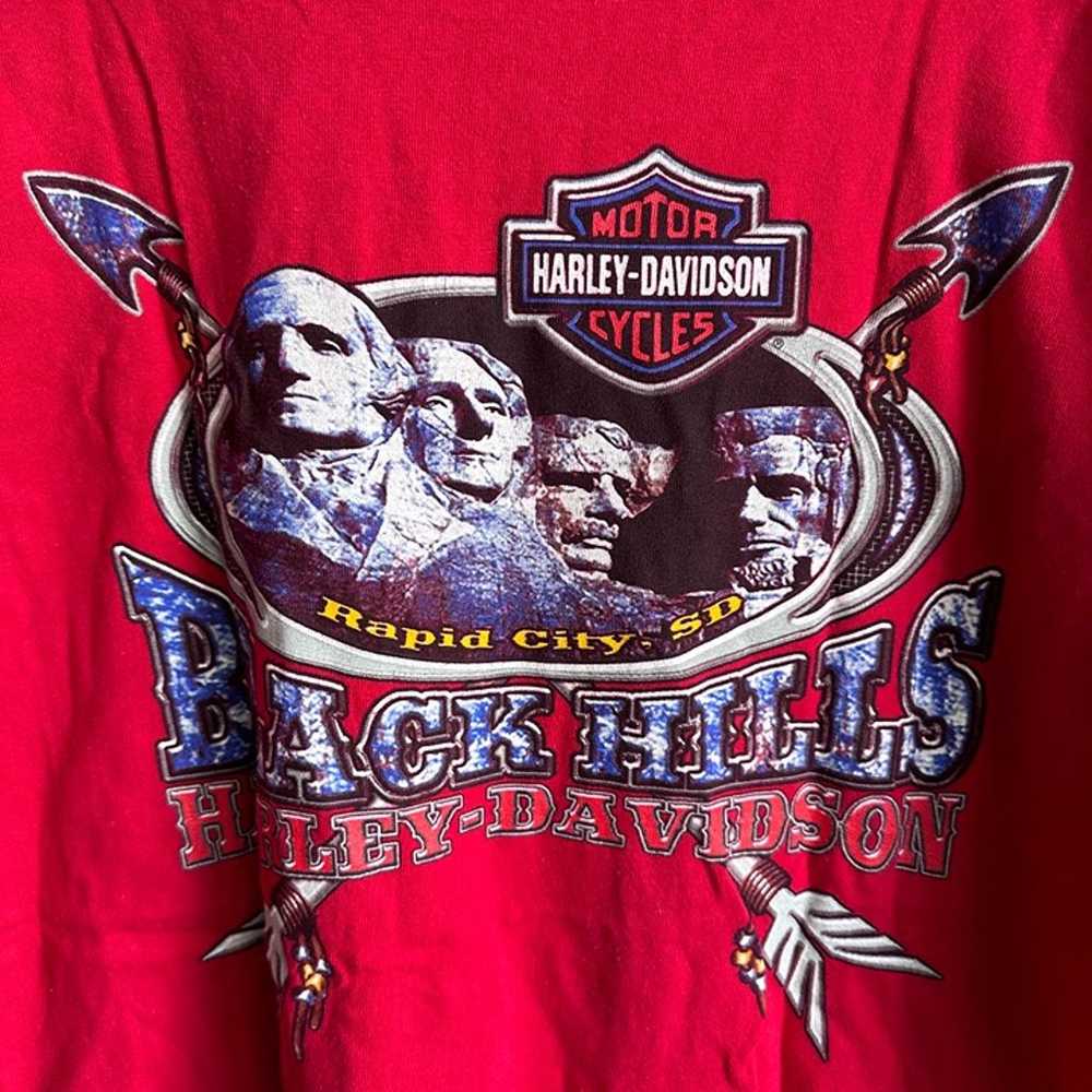 Vintage Harley Davidson Back Hills Red Tshirt Men… - image 2