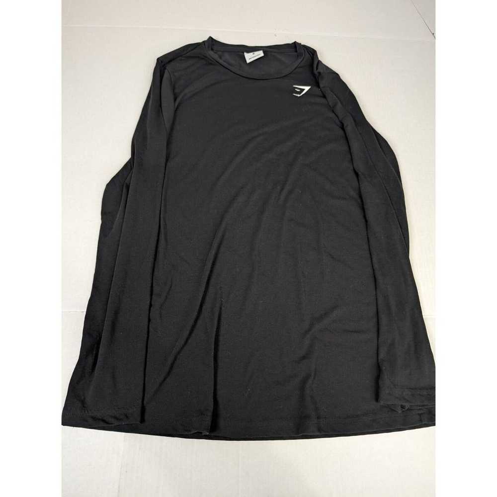 Gymshark Shirt Mens Medium Black Long Sleeve Tee … - image 1