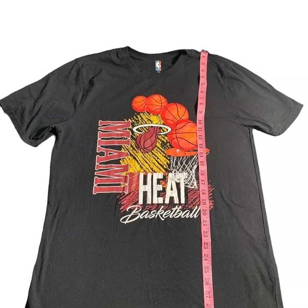 NBA Miami Heat T-Shirt Men's Large Black Athletic… - image 3