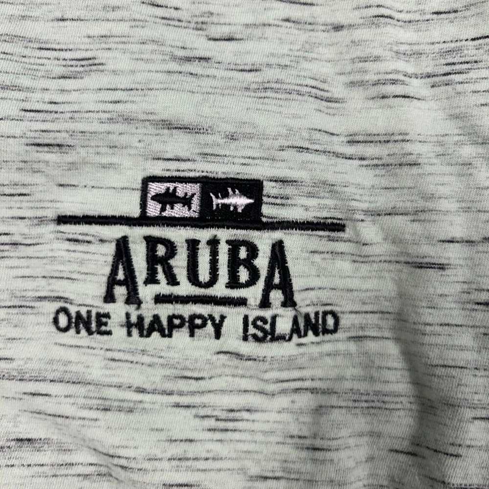Aruba One Happy Island Green Long Sleeve T Shirt … - image 3
