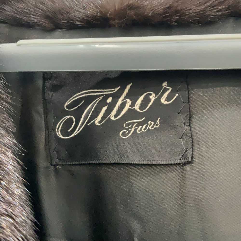 Tibor Womens Brown Possible Mink Fur Long Sleeve … - image 3