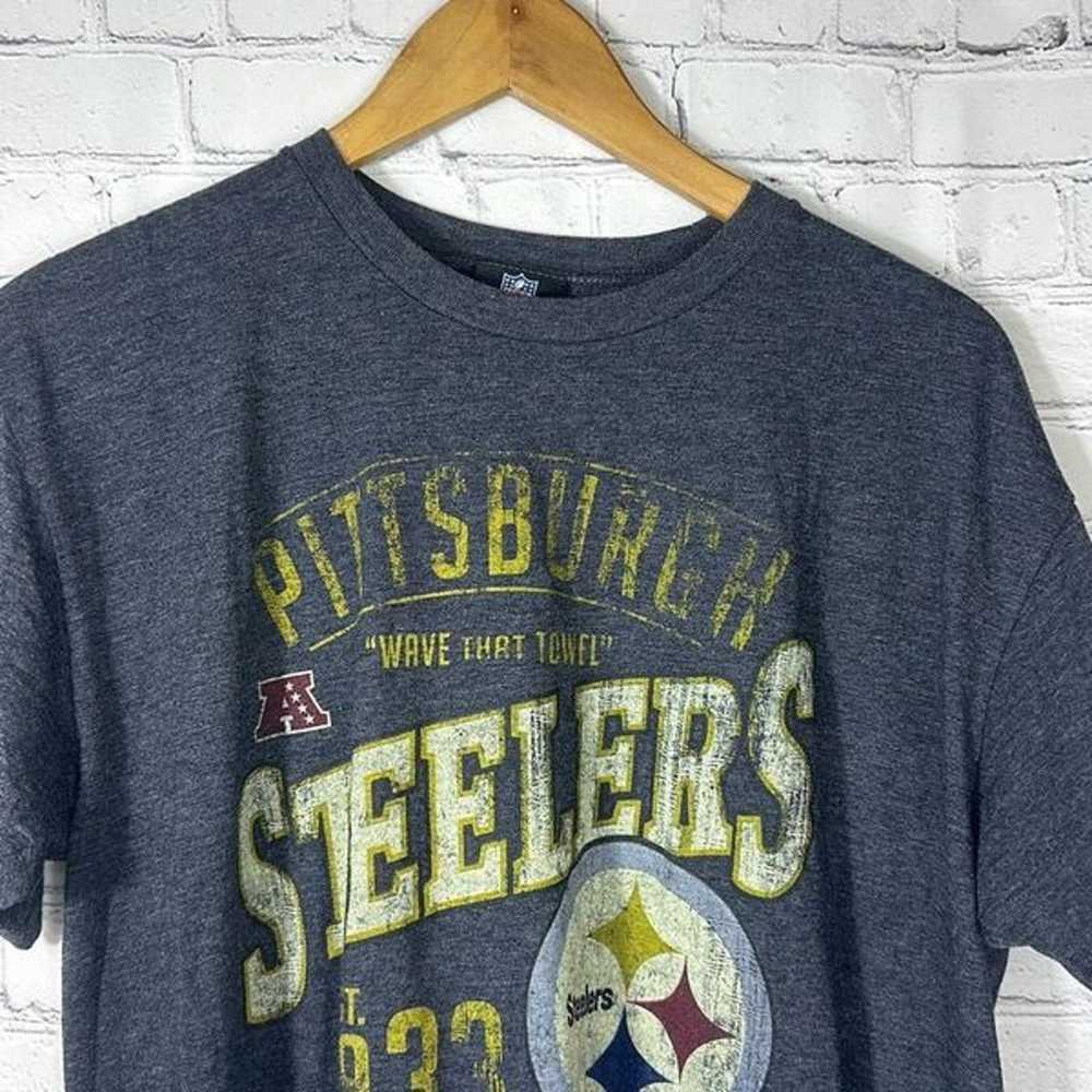 NFL Team Apparel Pittsburgh Steelers Mens Gray Sh… - image 2