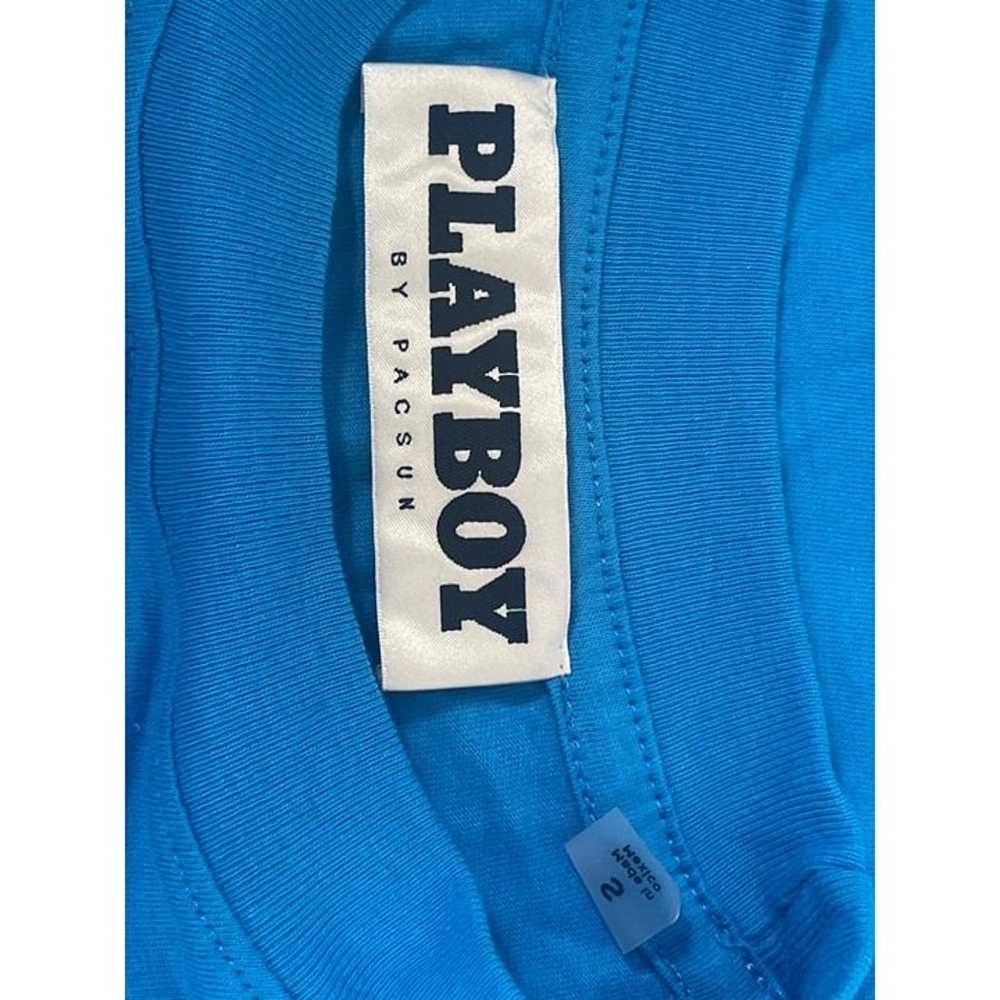 Blue PLAYBOY by Pac Sun 2021 T-Shirt Sz Small 100… - image 4