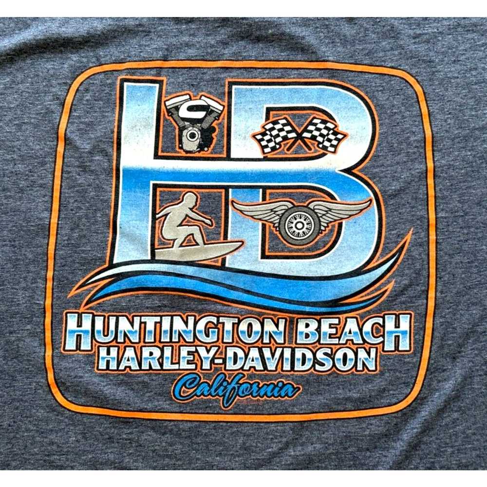 Harley Davidson Motorcycle Biker T Shirt Surf Hun… - image 3