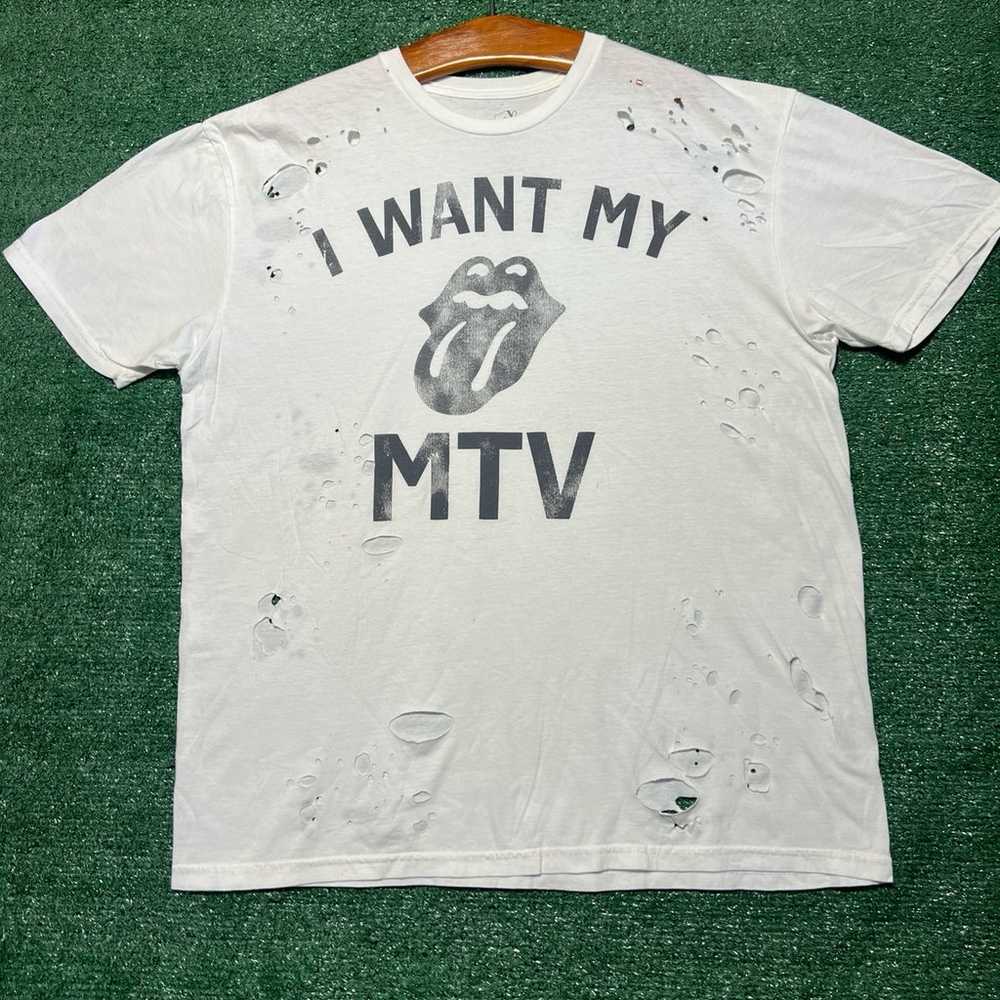 The Rolling Stones X MTV Distressed Shirt - image 1