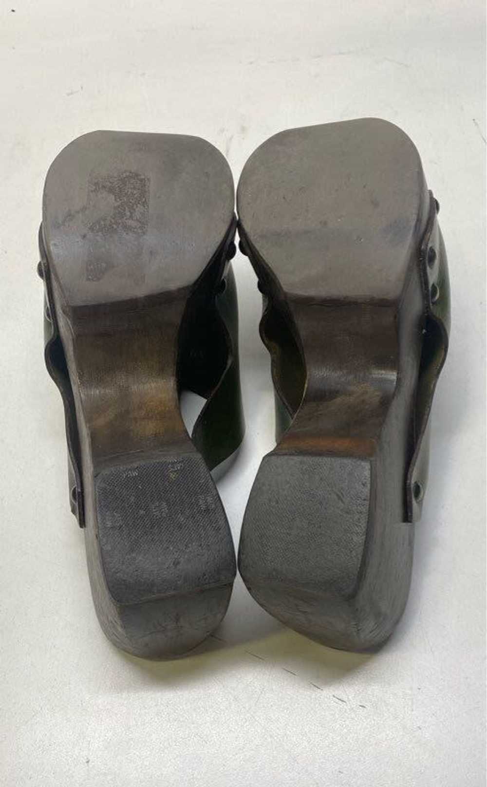 Robert Clergerie Leather Platform Mule Sandals Ol… - image 6