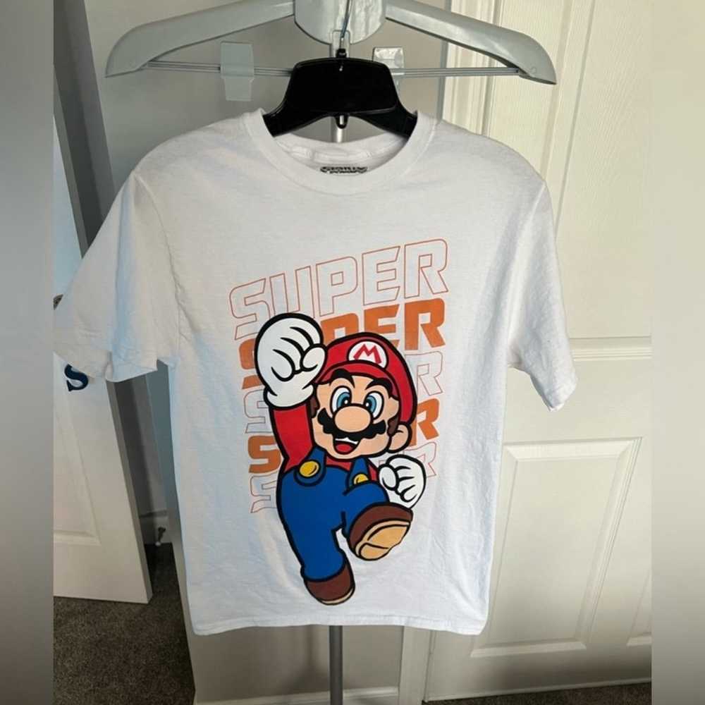 Super Mario Nintendo White T Shirt Size Small NWT - image 1