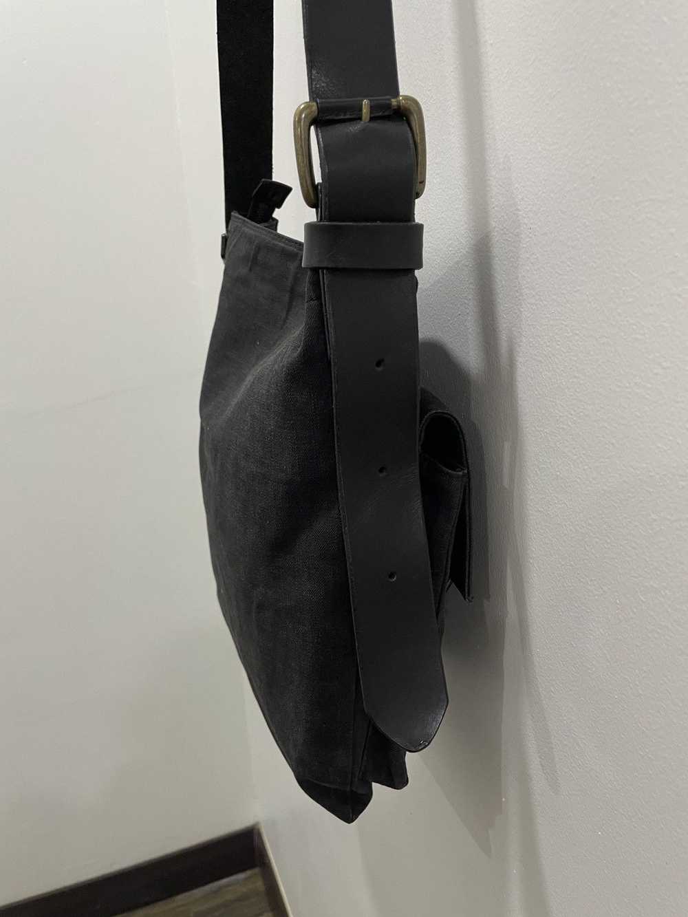Dries Van Noten × Vintage Black Canvas Leather Do… - image 6