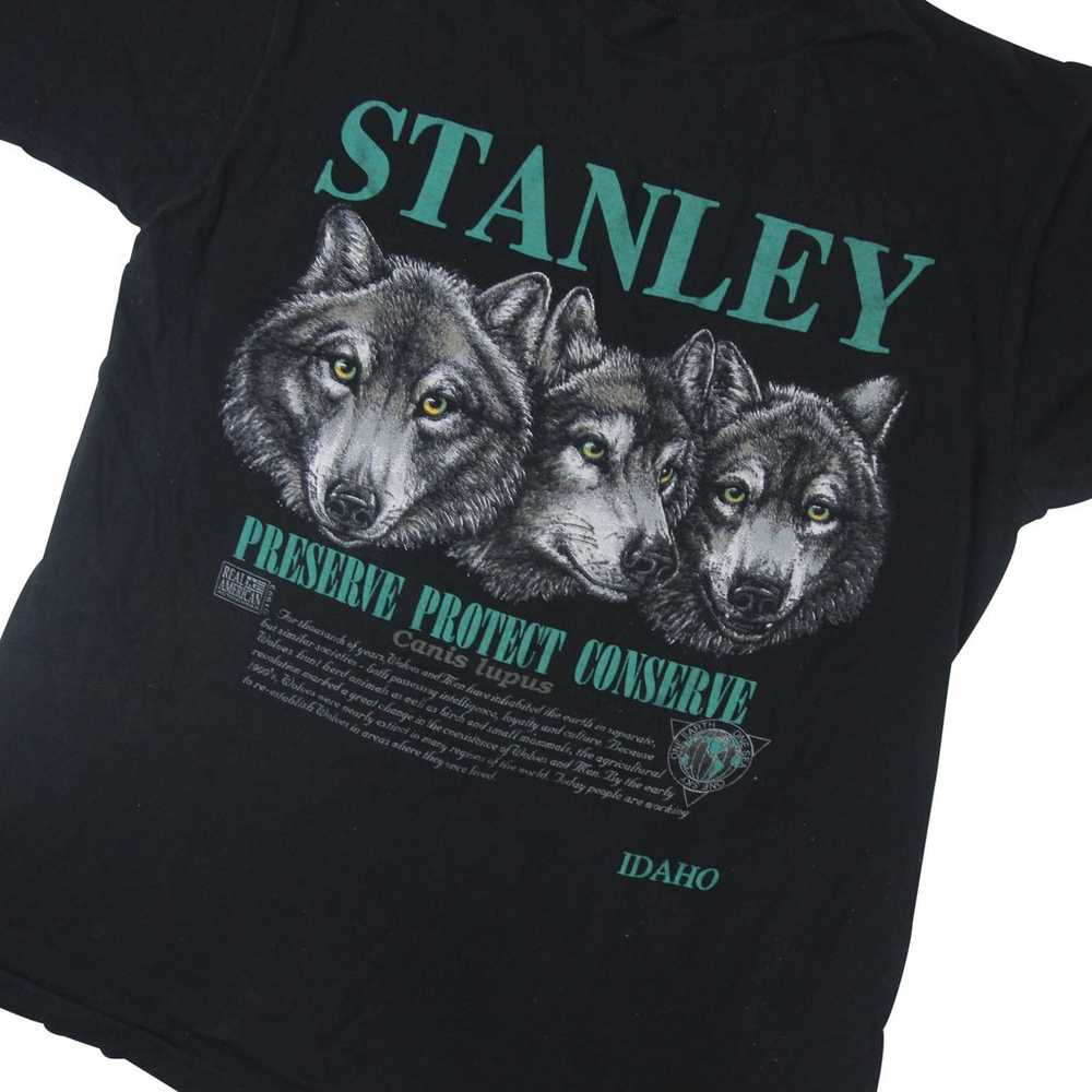 Vintage Wolf Graphic T Shirt - image 2