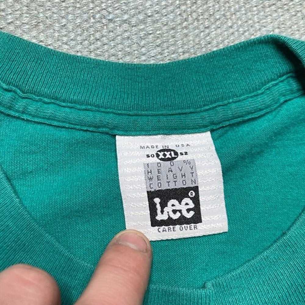 Vintage 90s pocket t shirt blank lee heavyweight … - image 6