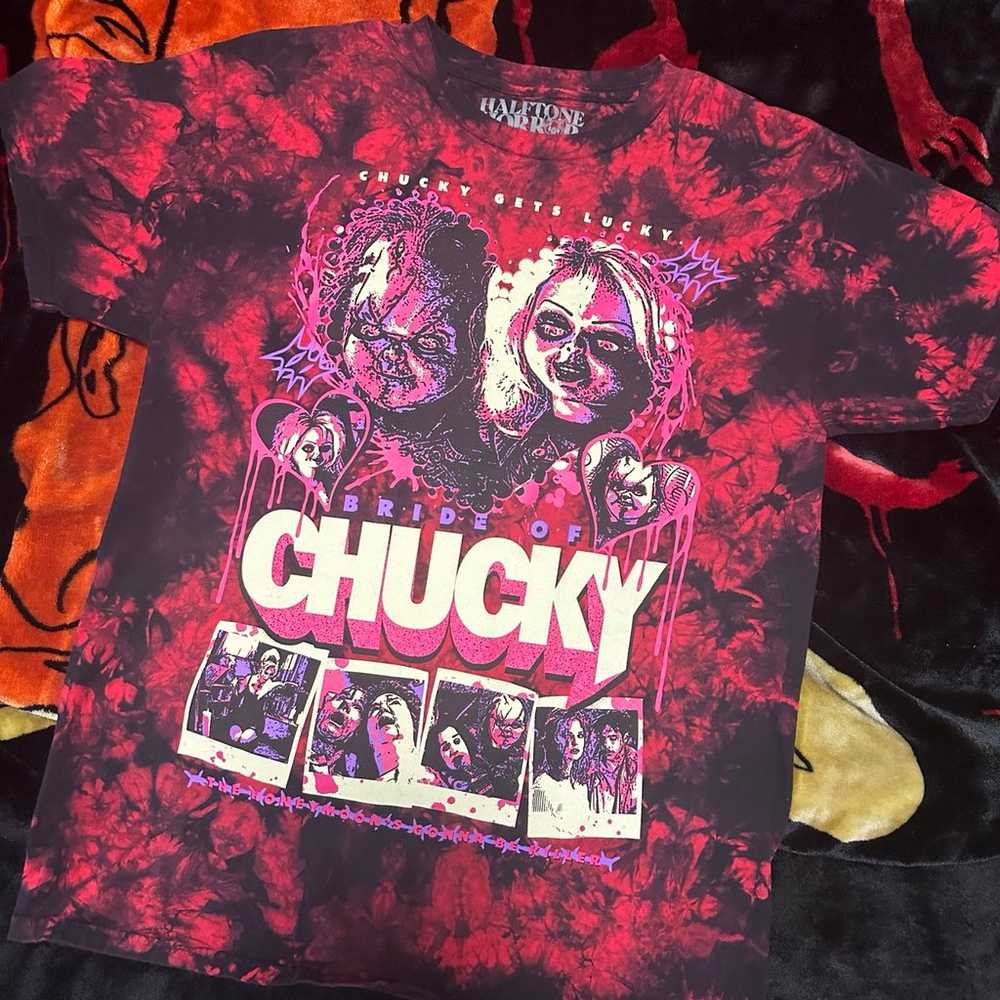 Bride of Chucky Halftone Horror shirt - image 1