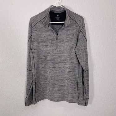 Kuhl Heathered Grey Quarter Zip Pullover Long Slee