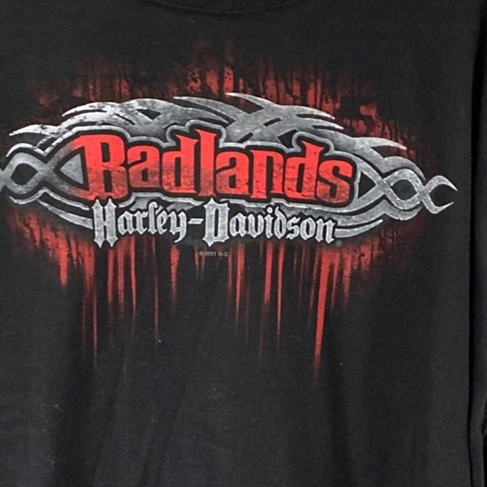 Vintage Harley Davidson Badlands Long Sleeve Tee … - image 3