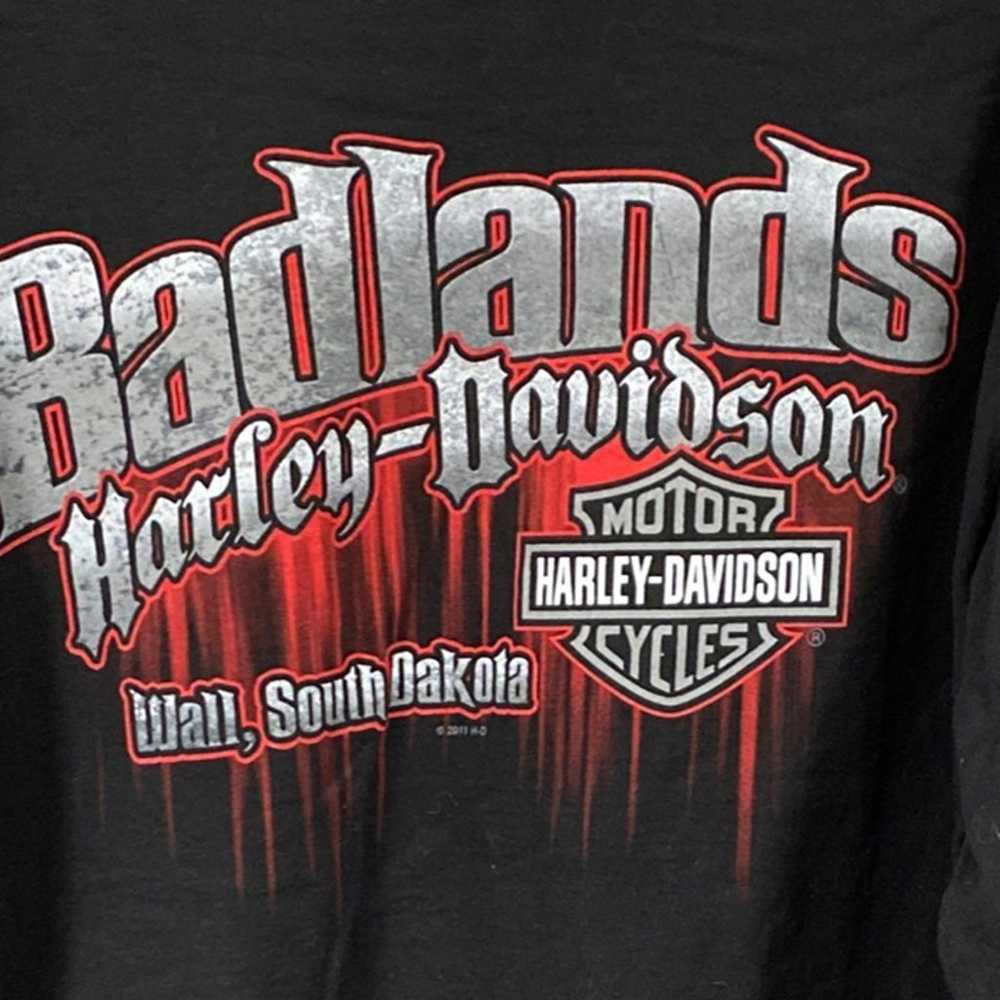 Vintage Harley Davidson Badlands Long Sleeve Tee … - image 8